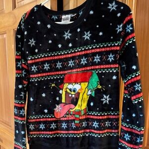 SpongeBob SquarePants Black Festive Sweater
